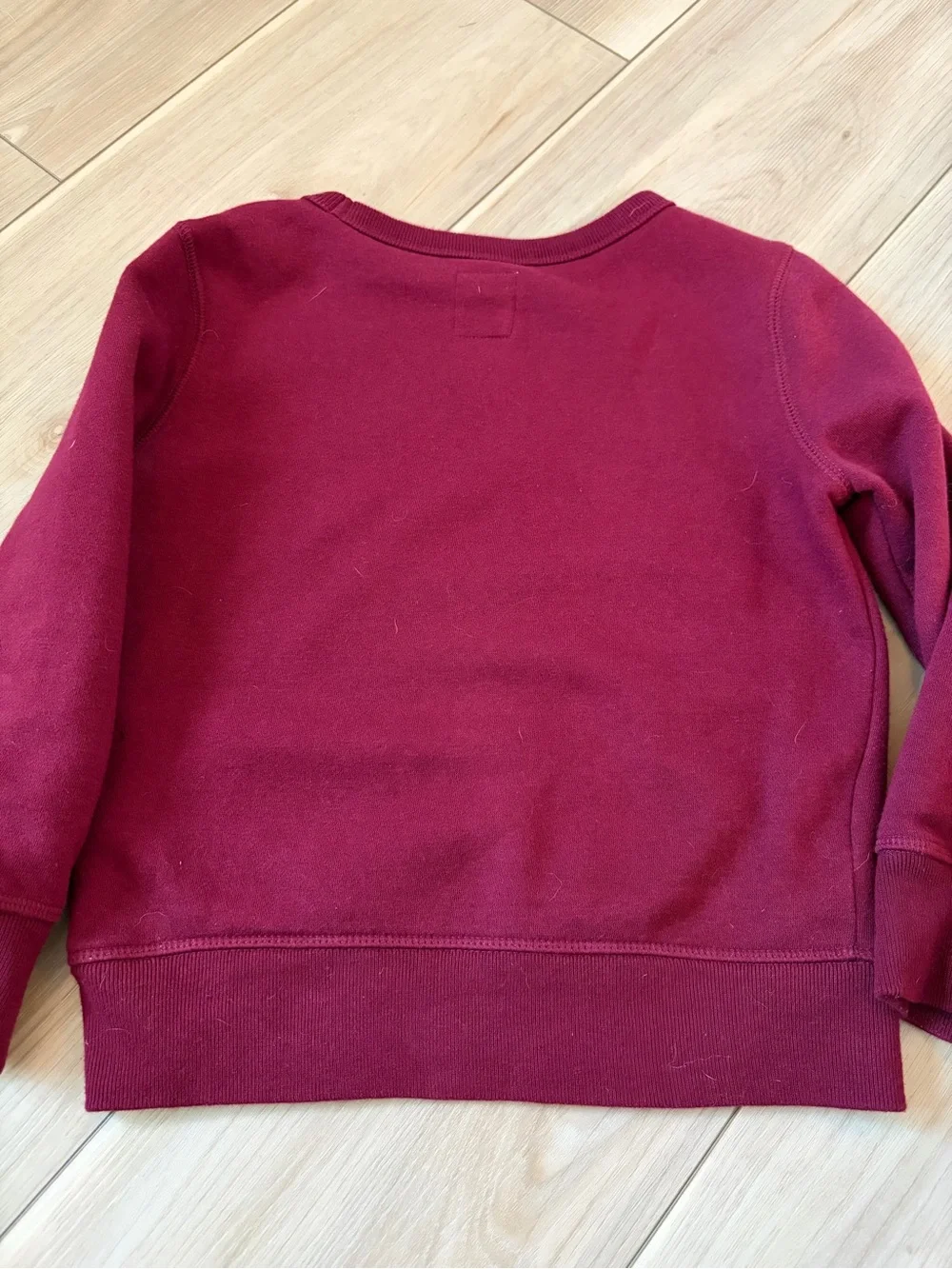 GAP Kids Boys Burgundy Logo Crewneck Sweatshirt XS 4-5